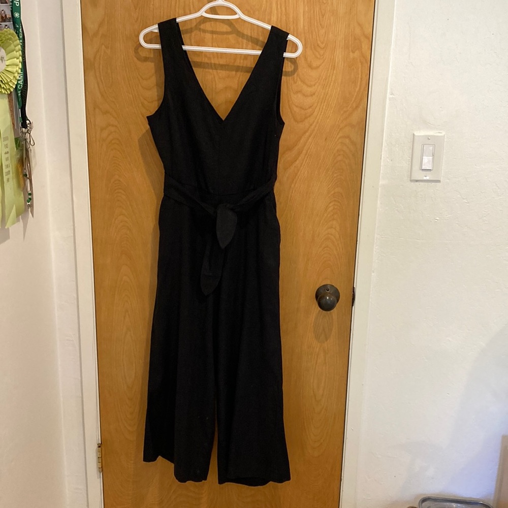 Black mid-claf romper